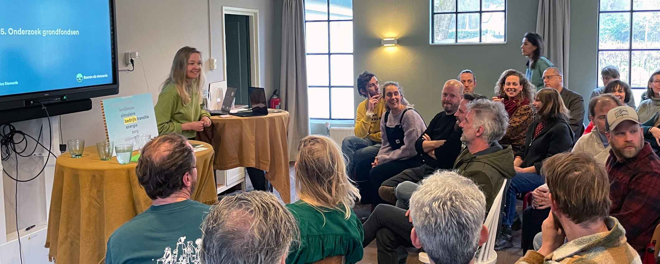 Boeren, grondfondsen, onderzoekers, adviseurs, financiers en maatschappelijke organisaties in gesprek bij het lanceringsevenement van We Are Stewards.